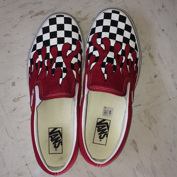 dripping checkerboard vans